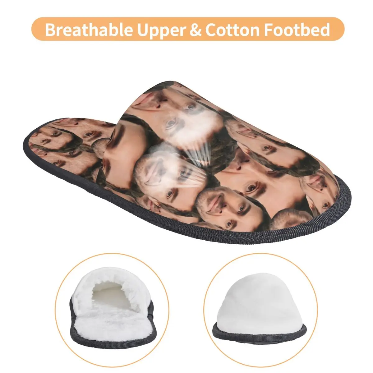 Женские домашние тапочки с принтом на заказ удобные теплые спортивные