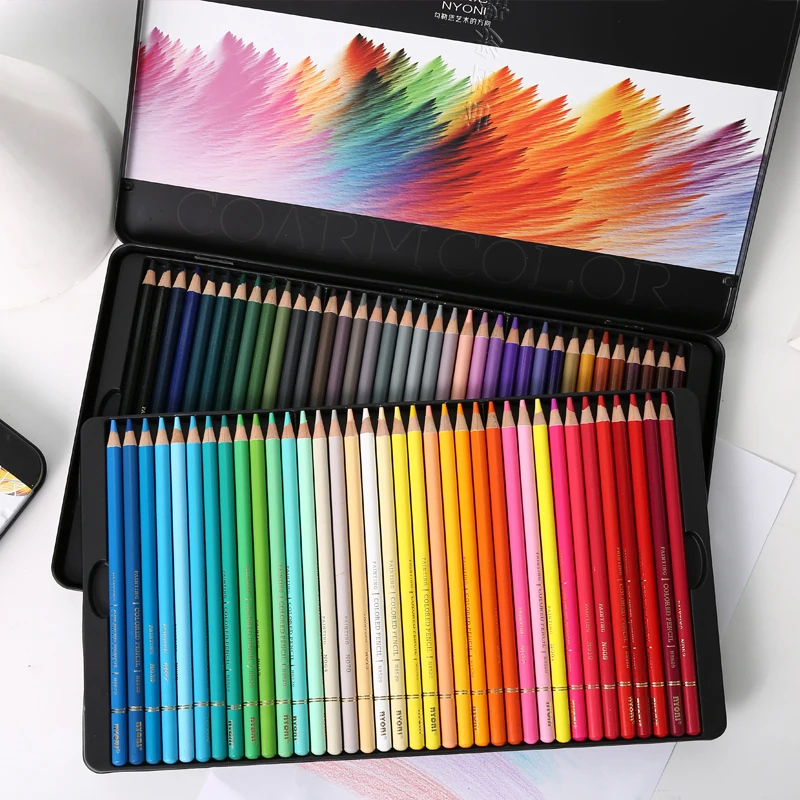 24/36/48/72 color Professional oily colored pencils set  color water-soluble color pencil set gift box hand-painted learning