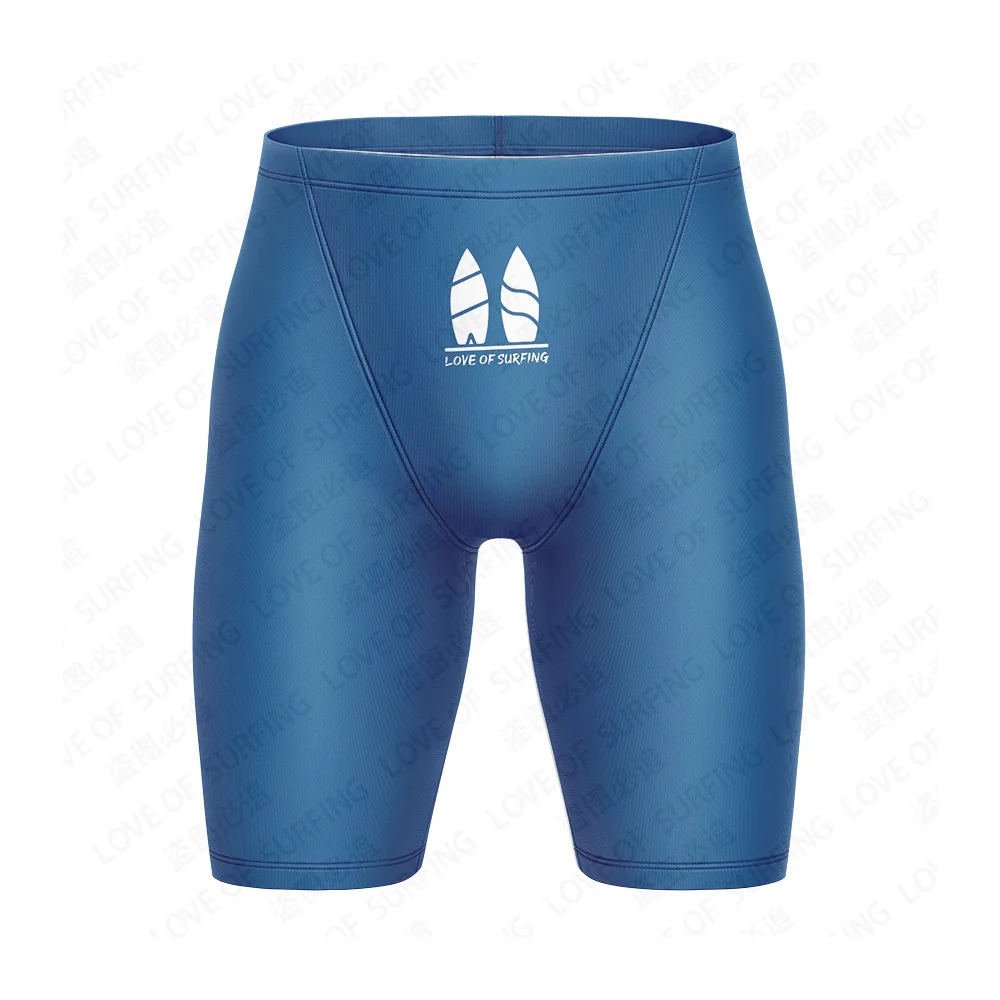 LOVE OF SURFING 2023 Summer New Men's Flat Corner Swimsuit Water Sports Tight Surfing Shorts Swimming
