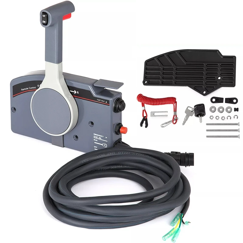

Push to Open Outboard Remote Control Box Fit for Yamaha 703 Premium Side Control with 10 Pin Wiring Harness
