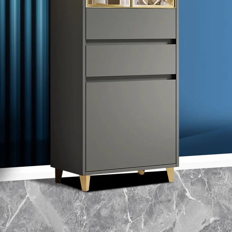 Роскошные боковые шкафы для хранения в ванной комнате узкие высокие гостиной