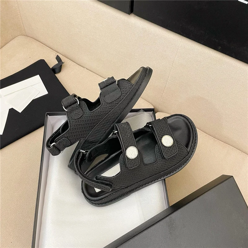 Сандалии женские кожаные на платформе роскошные брендовые дизайнерские