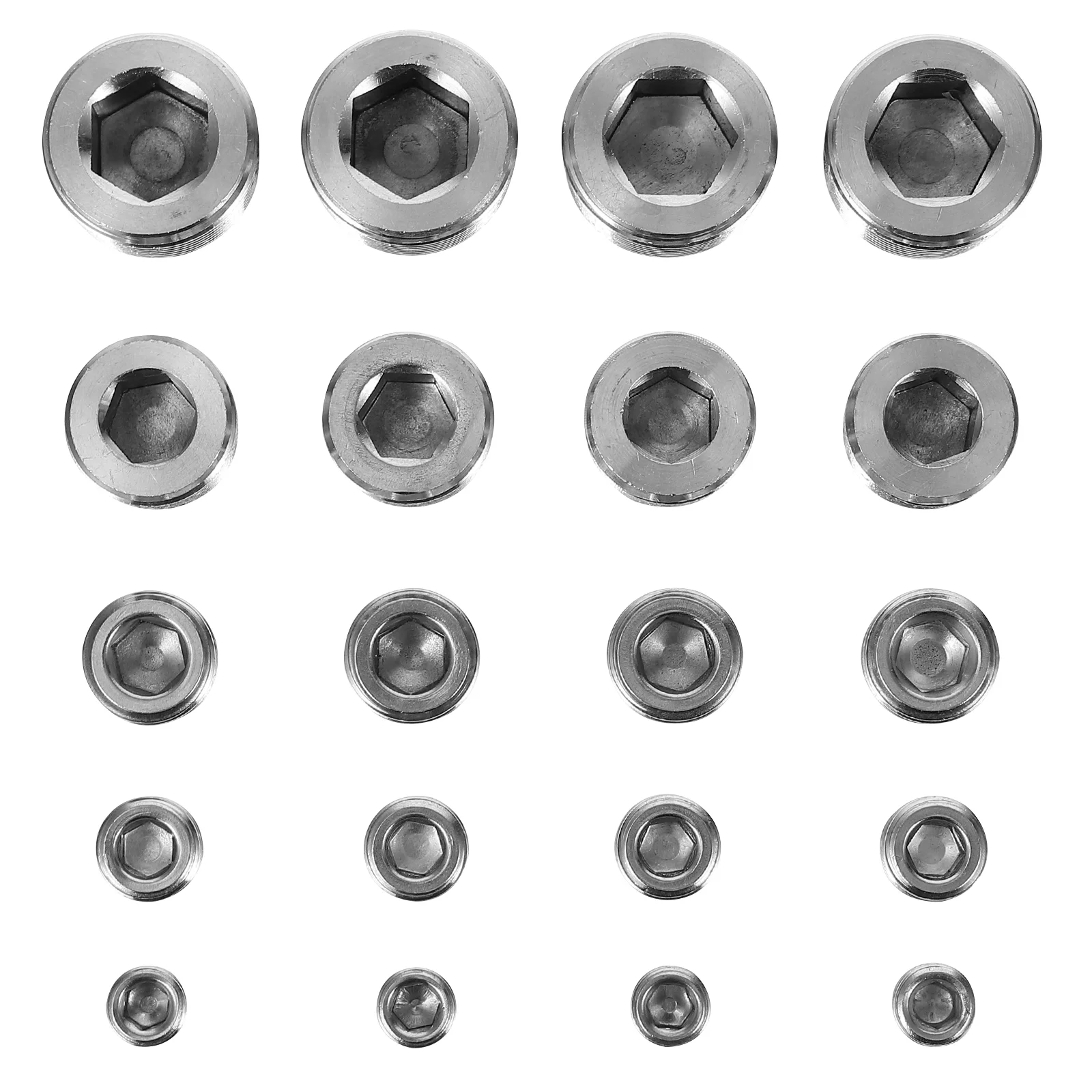 

1 Set Stainless Steel Pipe Fitting Tubing End Plug Hex Socket Drive Plug