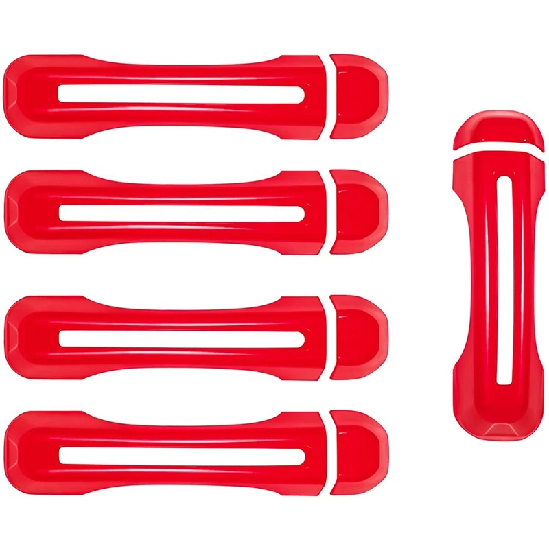 

Door Handle Inserts Trim & Tailgate Handle Cover for 2018-2021 Jeep Wrangler JL JLU Gladiator JT Accessories (Red)