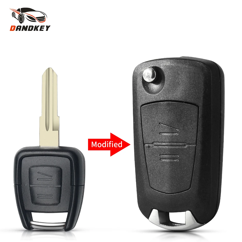 

Dandkey For Vauxhall Opel Astra Zafira Vectra Omega (HU100/HU46/HU43/YM28 ) Fob Modified Car Flip Remote Key Shell Blank Case