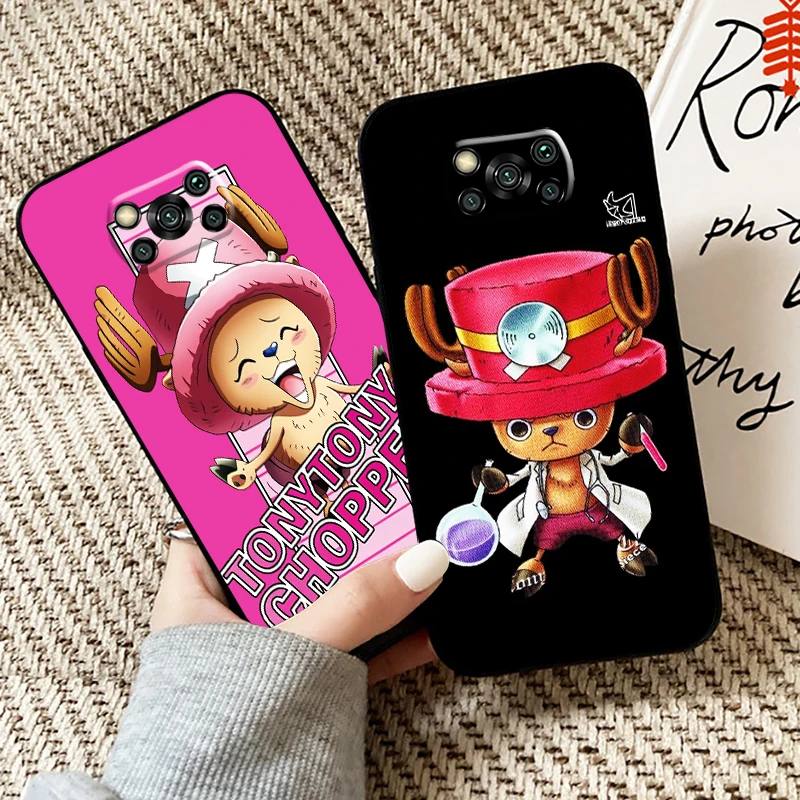

Anime One Piece Tony Tony Chopper Phone Case For Xiaomi Poco X3 Pro NFC For POCO X3 GT Liquid Silicon Funda Back Black Coque
