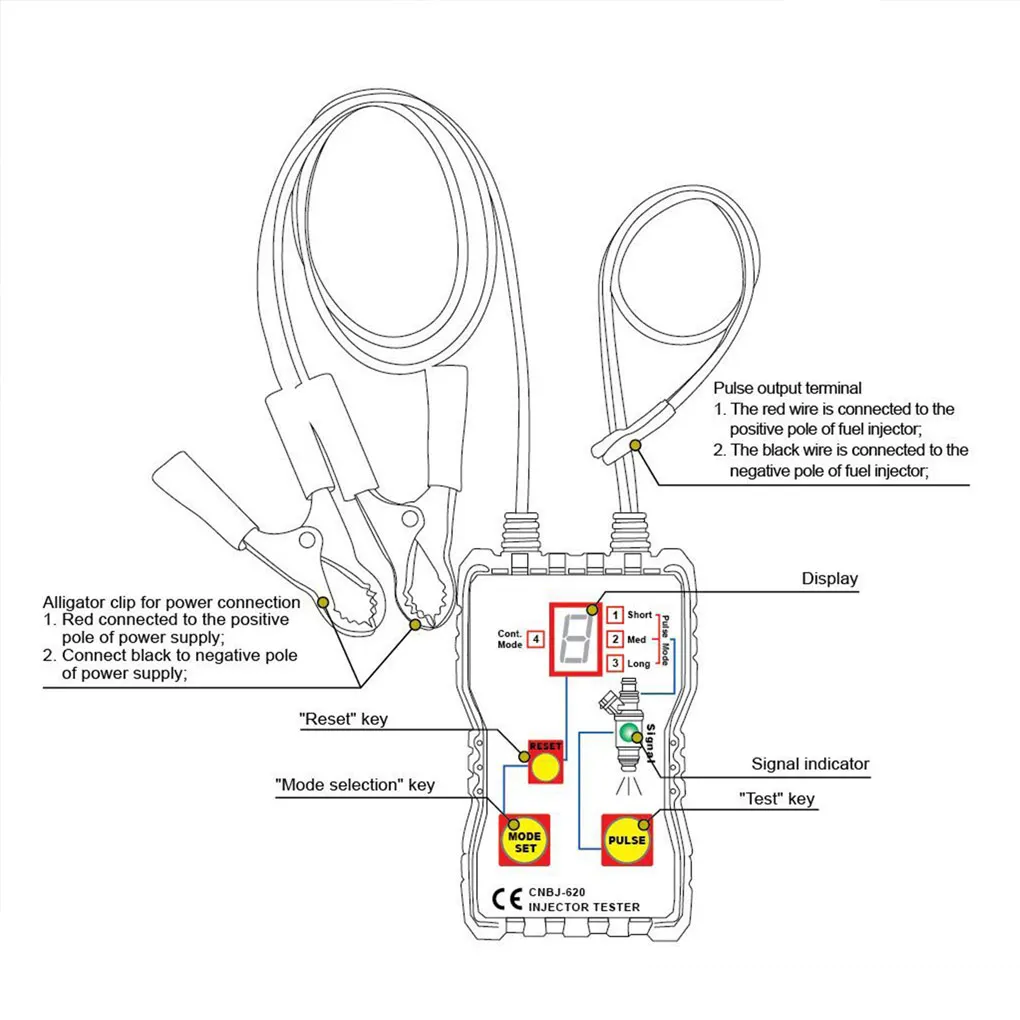 

Универсальный портативный тестер топливной струи для автомобиля и мотоцикла с цифровым дисплеем, инструмент для тестирования автомобиля, ...