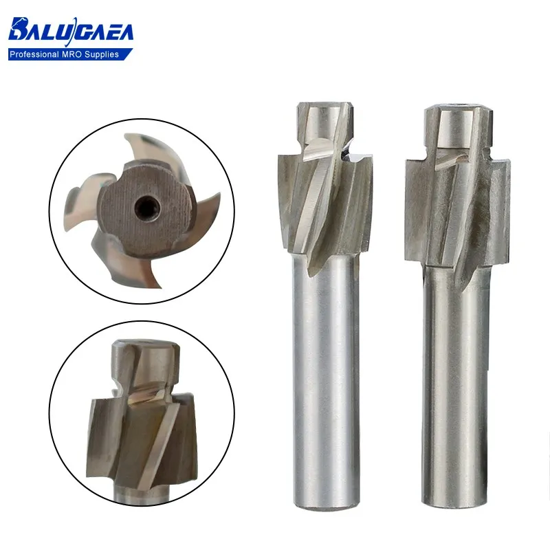 

5/7pcs Titanium Coated 4 Teeth HSS Counterbore End Mill M3-M12 Pilot Slotting Tool Milling Cutter Countersink End Mills Router