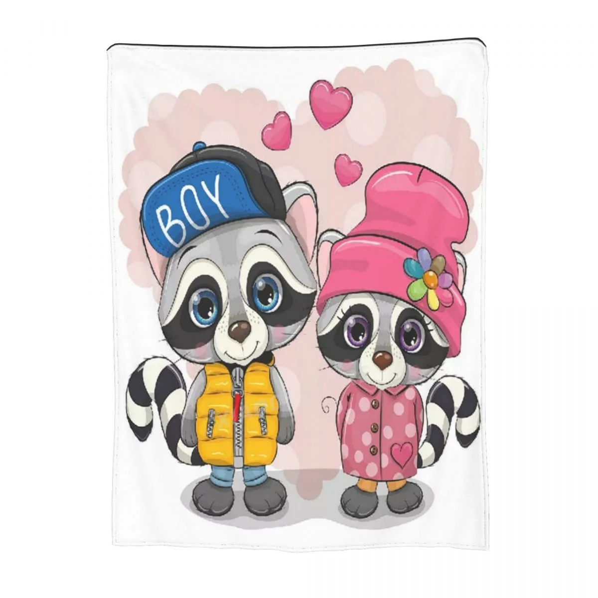 Bonito dos desenhos animados raccoon jogando cobertor flanela macio para baixo cobertor luz sofá cama cobertor acampamento toda a temporada (0)