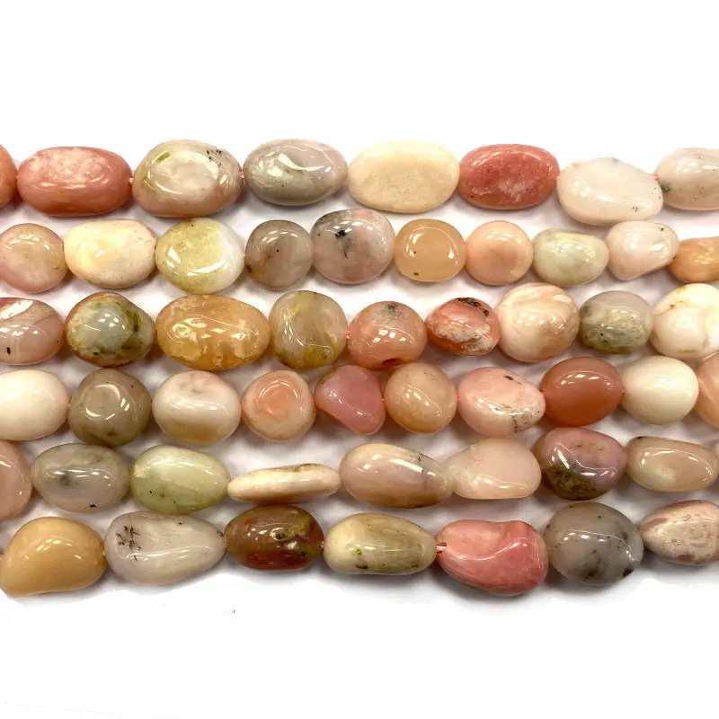 

YWROLE 8-10MM Natural Irregular Stone Beads Pink Opal for Jewelry Making Diy Women Bracelet Necklace Earrings Charms 15''
