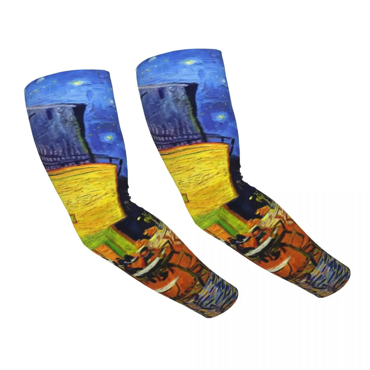 

Пользовательская кафе терраса ночью ранние рукава Мужские Женские Спортивные картины Винсента Ван Гога тату прикрытие для вождения