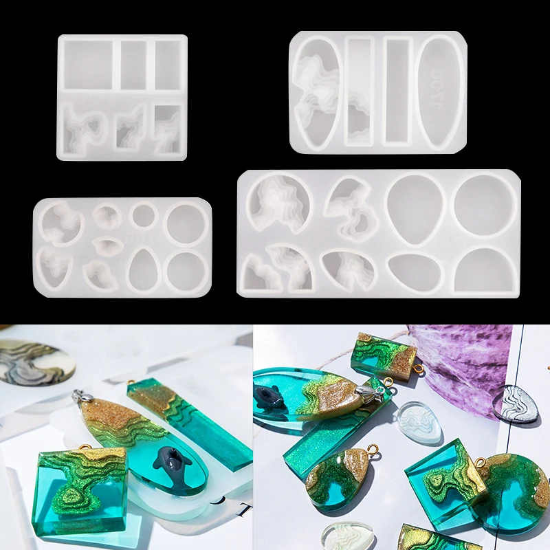 

Water Drop Epoxy Resin Silicone Molds Handmade Silicone Casting Mold Decorative for DIY Jewelry Splice Island Pendant Mold