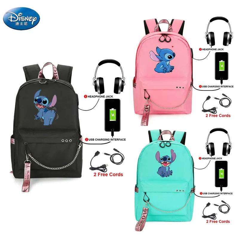 

Женский школьный рюкзак на молнии, с USB-зарядкой