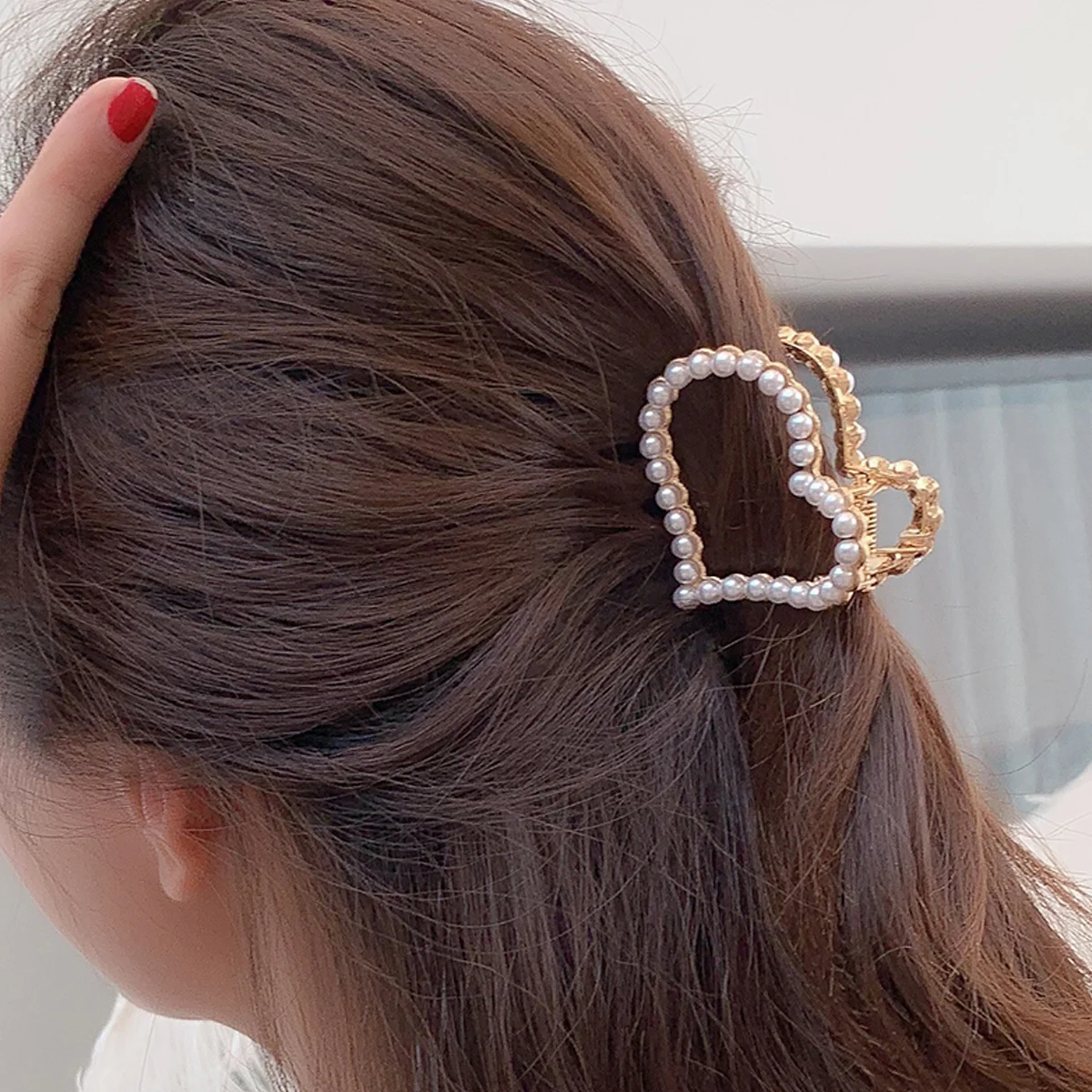 

6pcs Hollow out Hairpins Artificial Pearl Hair Claw Elegant Hair Jewelry for Women Girls