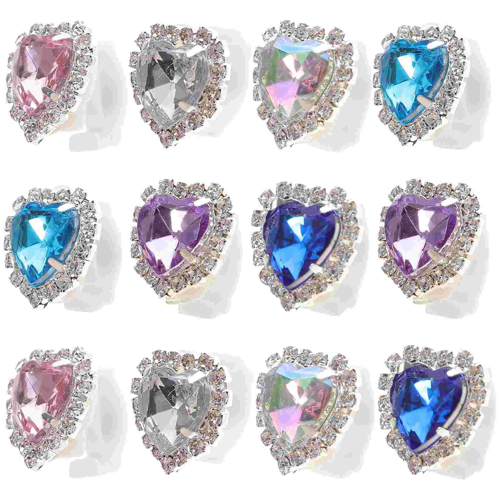 12pcs Shoelaces Clips Detachable Shoe Charms DIY Shoe Charm for Casual Shoes