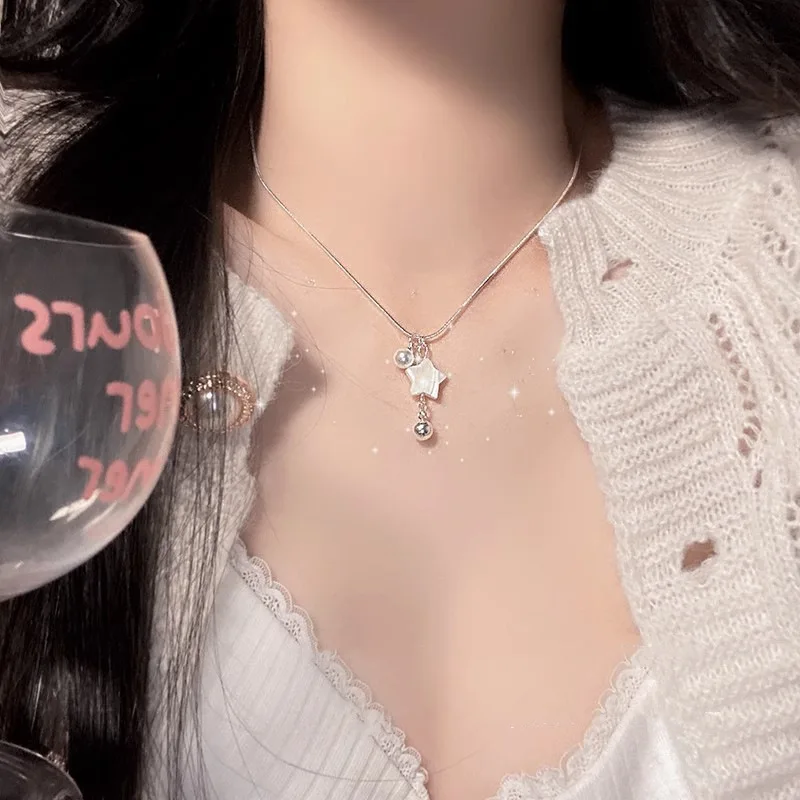 Ожерелье с подвеской из искусственного жемчуга и искусственным жемчугом