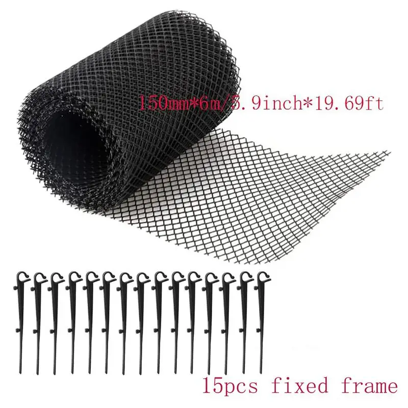 

New Gutter Guard with hooks Anti Clogging Mesh Cover With Stakes Stops Debris Leaves Multifunctional Protective Net Drainage Cov