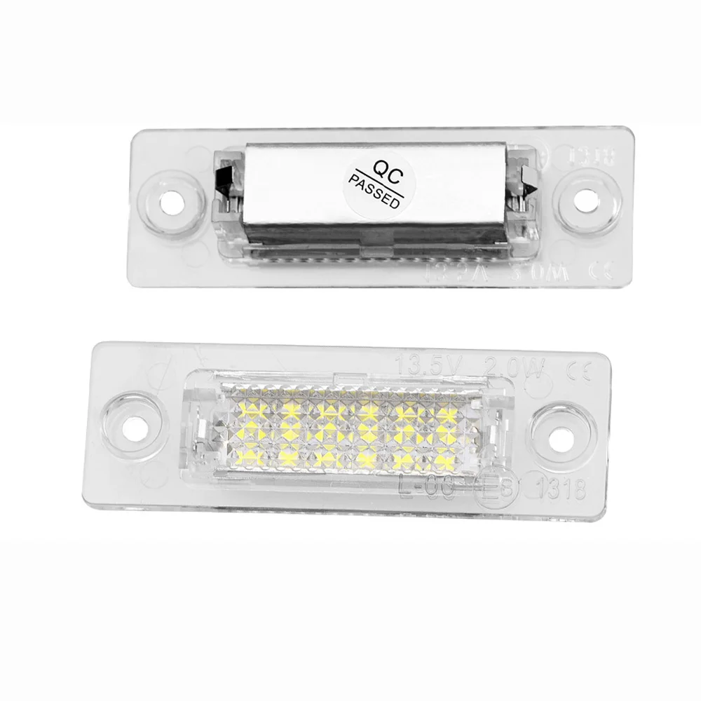 

2pcs LED License Number Plate Light No Error For Volkswagen VW Touran Golf Jetta Passat T5 Transporter Skoda License Plate Lamps