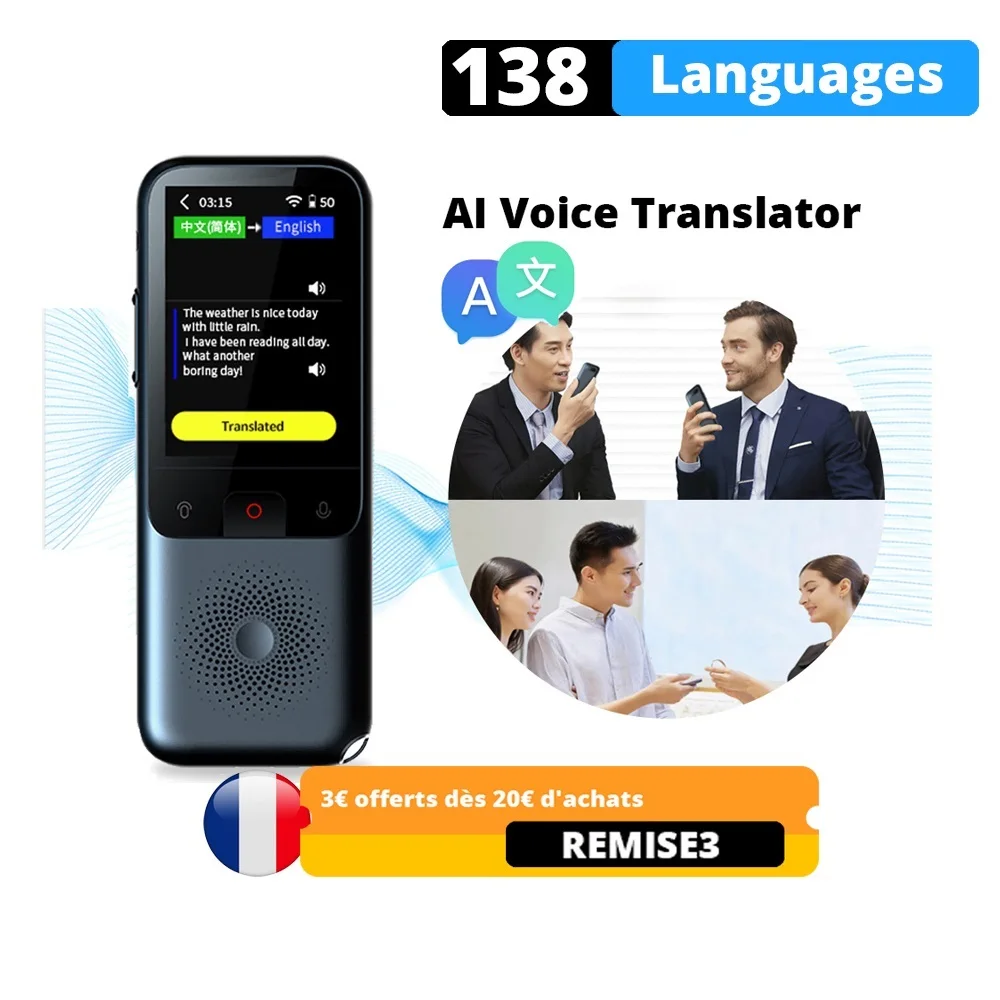 

T11 2,4 дюймовый сенсорный экран переводчик в реальном времени умный голос фото переводчик 138 языков портативный офлайн-переводчик