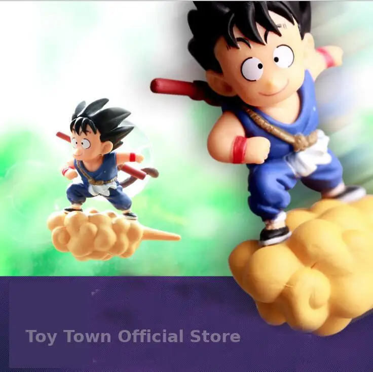 

12cm Dragon Ball Z Kids Flying Son Goku On Somersault Clouds Car Decoration Action Figure Model Toys