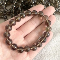 natural smoky quartz bracelet men women bracelet healing energy gift lucky jewelry 6mm 10mm round beads