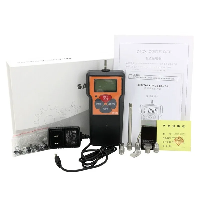 Измеритель силы тяги и сжатия VC10N200N300N500N с цифровым дисплеем, портативный динамометр, тестер на растяжение и давление, кг (art.: 3920d4fe81e76) - 3920d4fe81e76