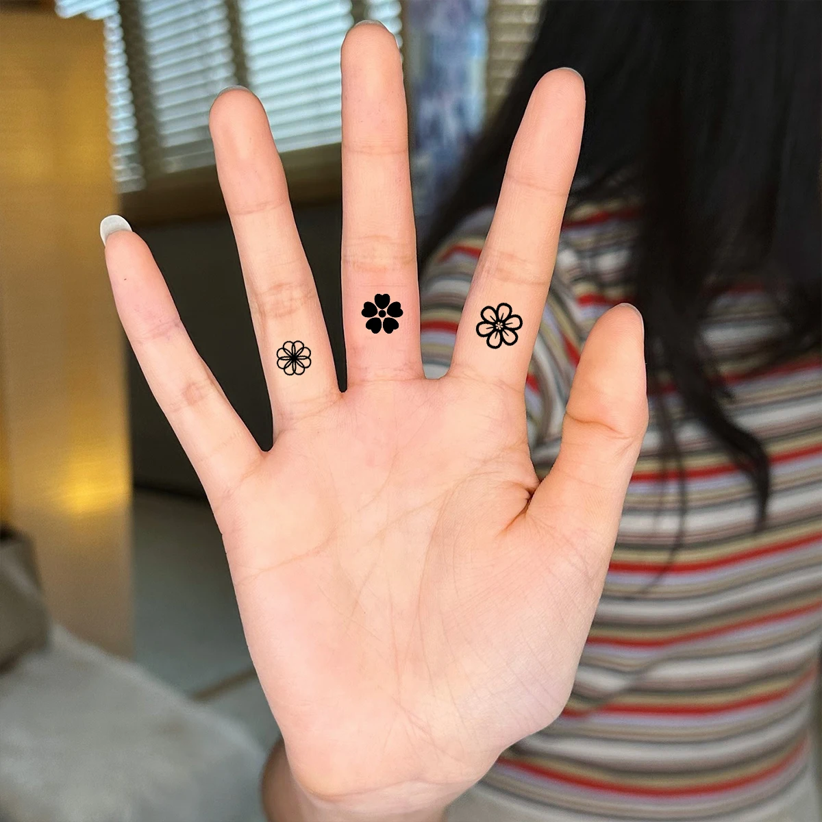 6 шт. водостойкие наклейки-тату на палец