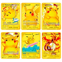pokemon cards charizard pikachu new vmax gx metal card spanish pokemon rare collection game kids toys birthday gift