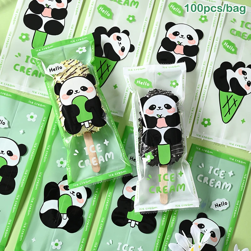 Пищевые пакеты для льда одноразовые пластиковые мороженого прозрачные 100