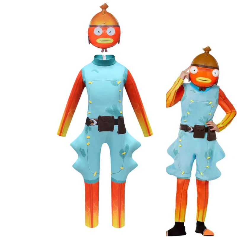 Детский костюм на Хэллоуин игровой босс рыба тигр комбинезон для мальчиков