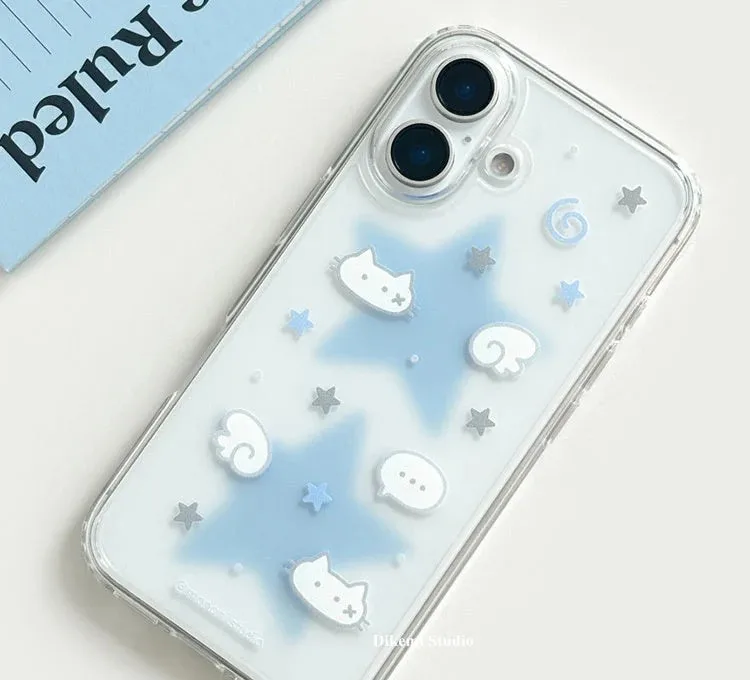 Фото Чехол для телефона Clmj Korean ins Cat Wings Star для Samsung Galaxy A37 A57 A16 A17 A36 A26 A56 A55 A35 A25 A15 A54 A24 A14 A13 4G 5G №5