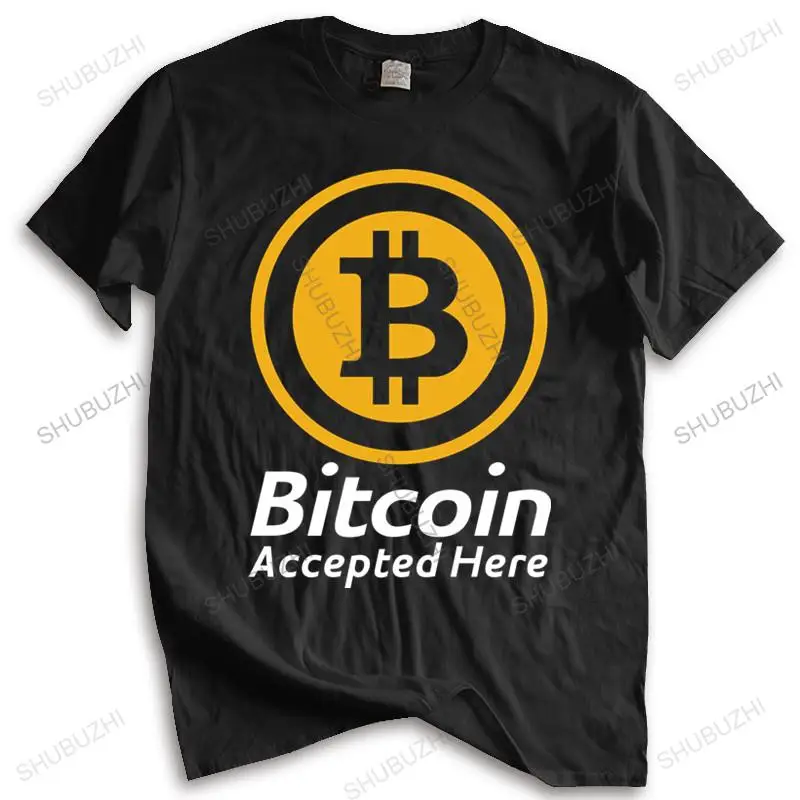 

Hot sale men brand t shirt summer cotton tshirt Bitcoin Accepted Here Crypto Currency T Shirt BTC Privacy Trading Lambo Moon