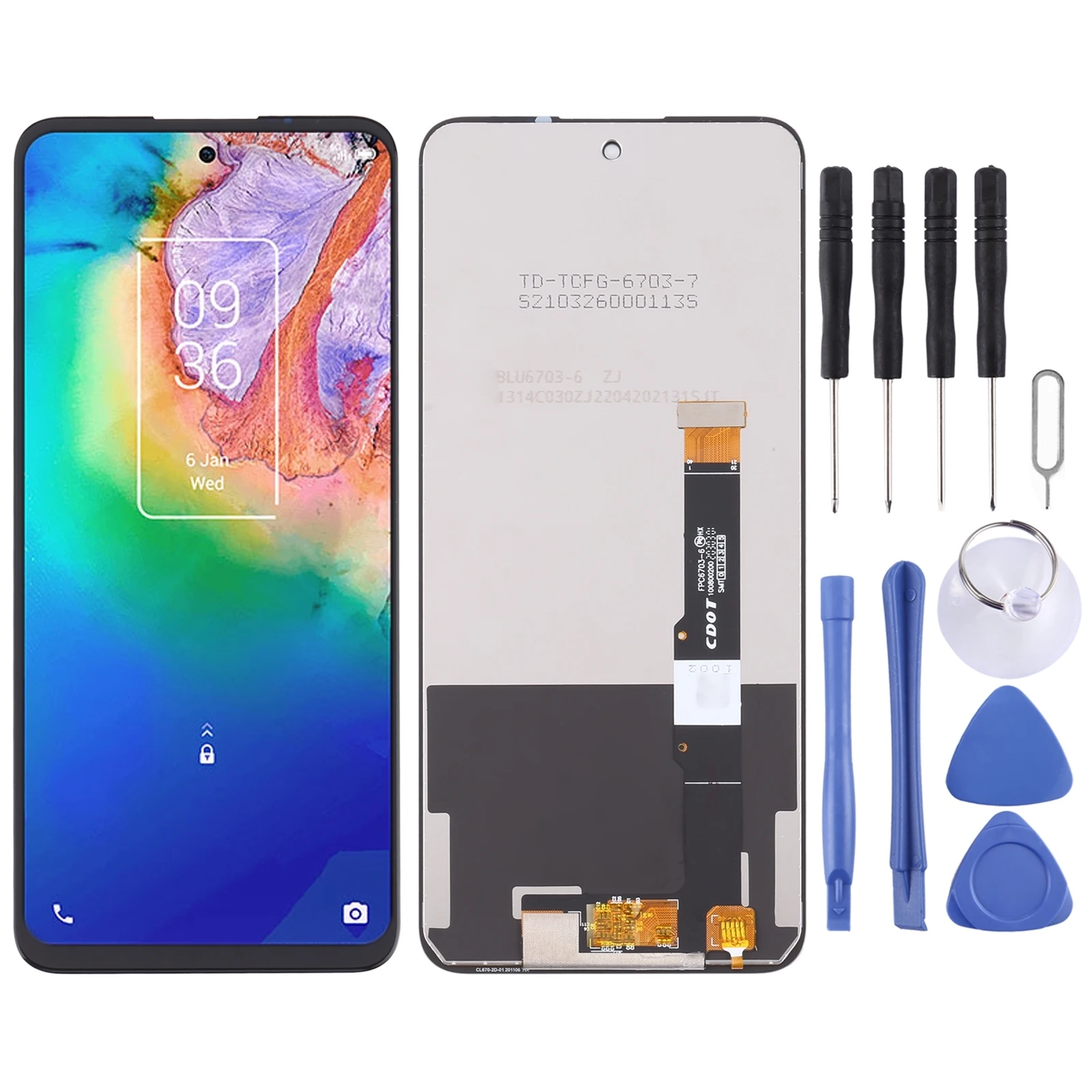 

ЖК-экран TFT для TCL 20 5G T781 T781K T781H с цифровым преобразователем в сборе