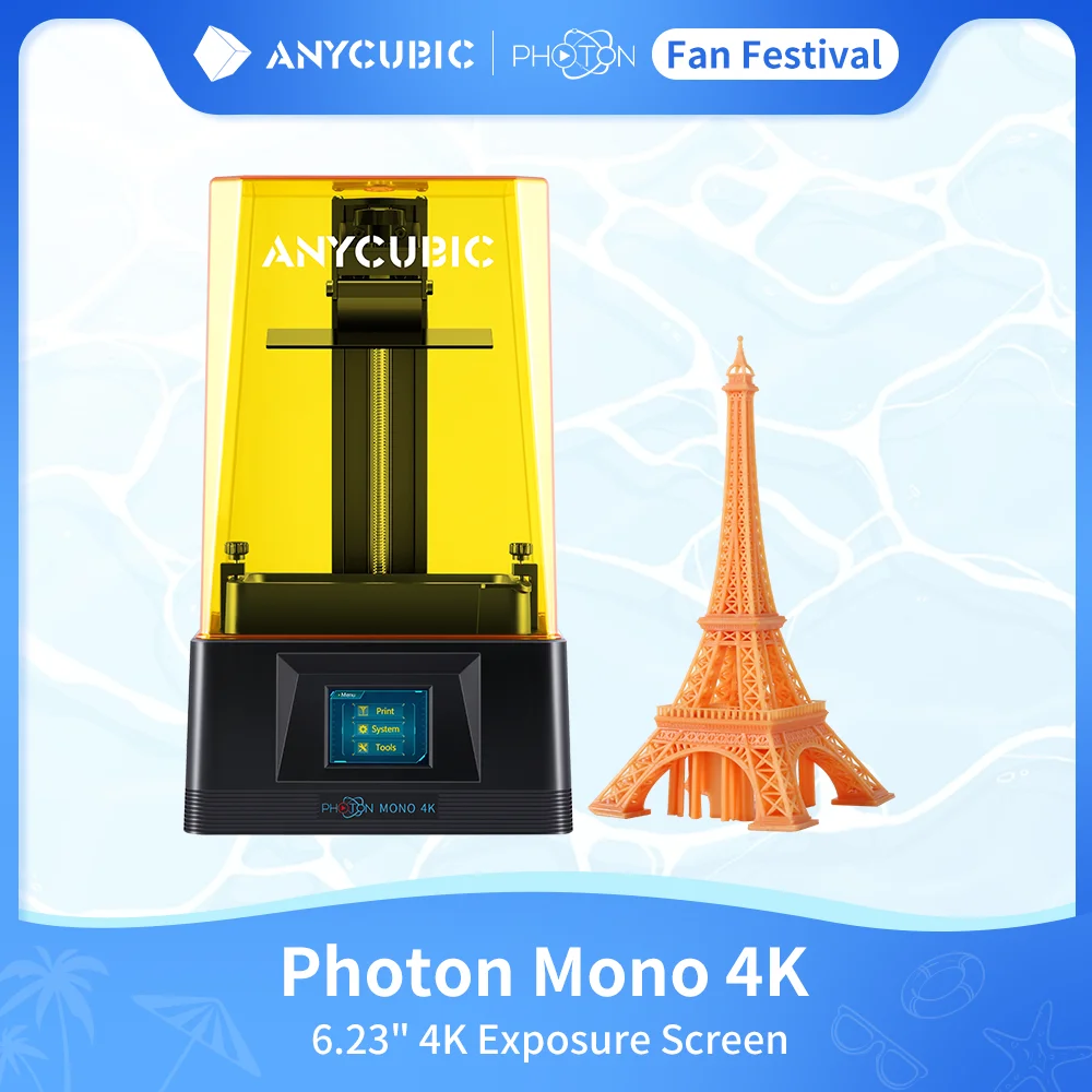 ANYCUBIC Photon моно 4K 3D принтер 6 23 ''достойный экран Высокое разрешение яркие