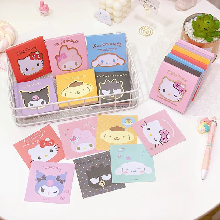 

Japanese Sanrio Cartoon Note Book Hand Account Small Book Cute Student Message Note Decoration DIY Toy Kawaii Gift