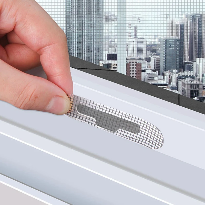 50Pcs Net Window Home Adhesive Anti Mosquito Fly Bug Insect Repair Screen Wall Patch Stickers Mesh