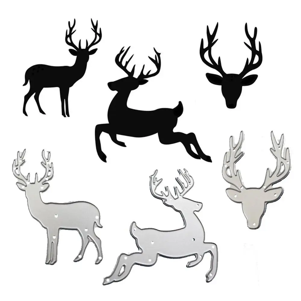 Металлические Вырубные штампы Sled Deer рождественские трафарет для скрапбукинга