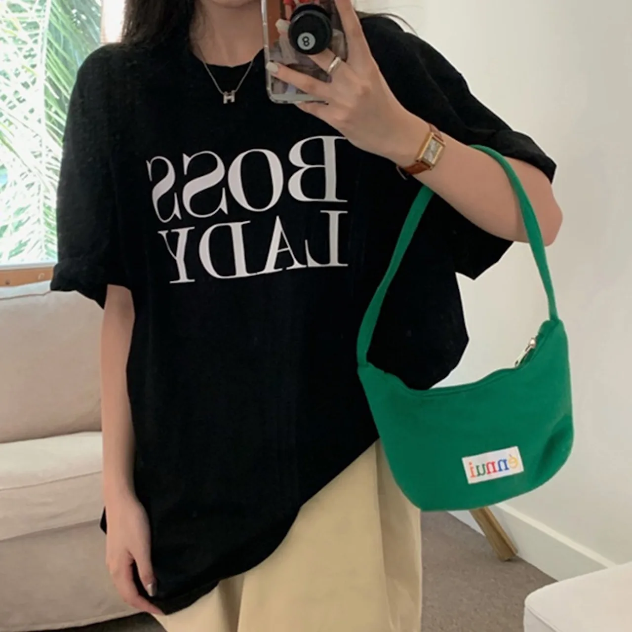 Женская хлопковая футболка с коротким рукавом принтом букв