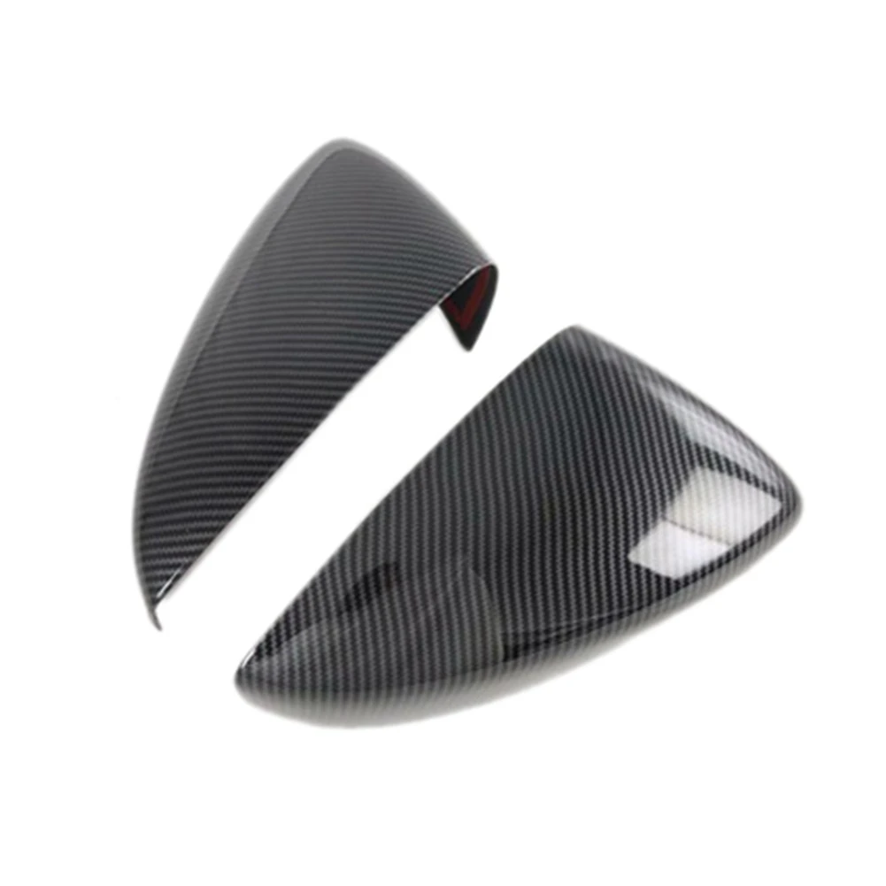 

Car Carbon Fiber Rearview Side Glass Mirror Cover Trim Frame Side Mirror Caps for Mazda CX-30 CX30 2020 2021 2022