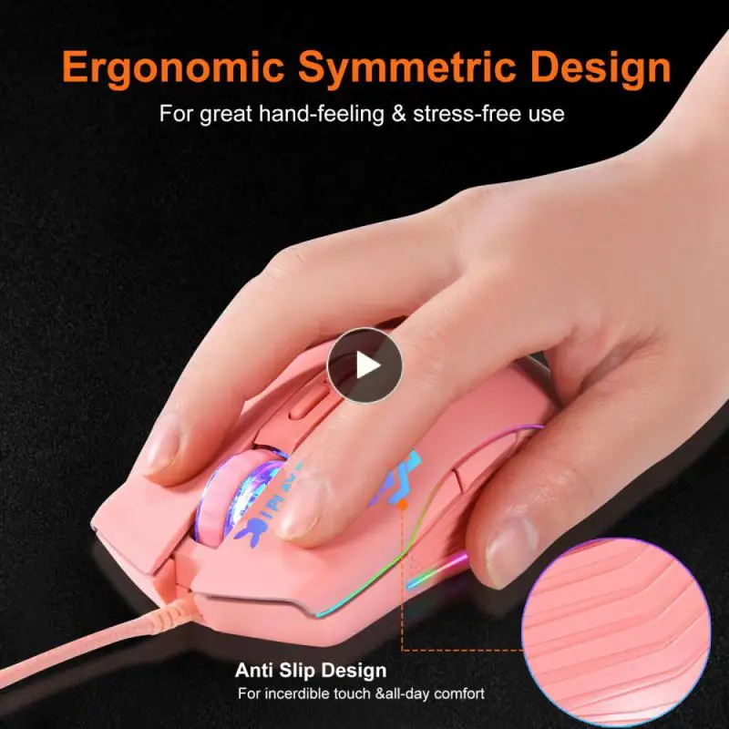 

Comfortable Type-c Mouse Optical Engine Operating Distance 1.5m Computer Mouse Exclusive Microswitch Cool Light Effects 7200dpi