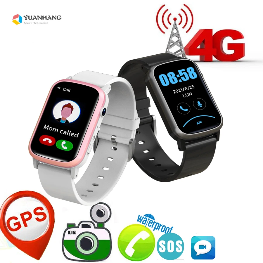 ip67 waterproof smart 4g gps wi fi tracker locate kids student remote camera monitor smartband video call android phone watch free global shipping