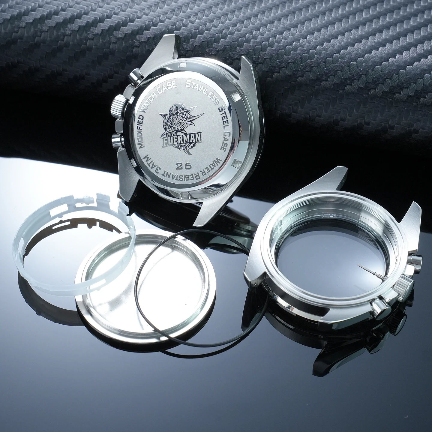 Фото Корпус для часов из нержавеющей стали: аксессуар в стиле Speedmaster для часов Swatch x Omega Planet Planet Series №4