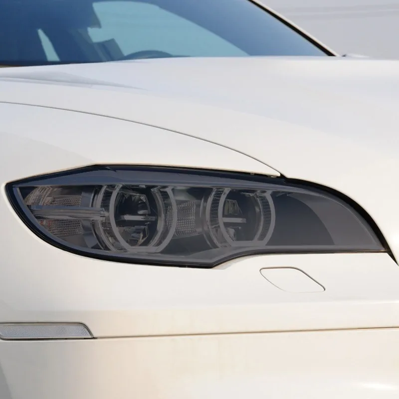 

2 Pieces For BMW X6 M E71 2008-2014 Car Headlight Tint Black Protective Film Front Light Clear TPU Sticker Accessories