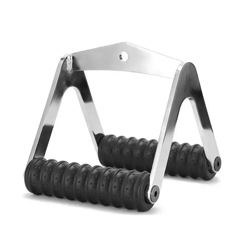 

Press Down double V-Bar for Pulley Cable Rowing Machine Biceps Triceps Back Muscle Workout Row Handle Gym Fitness Attachment