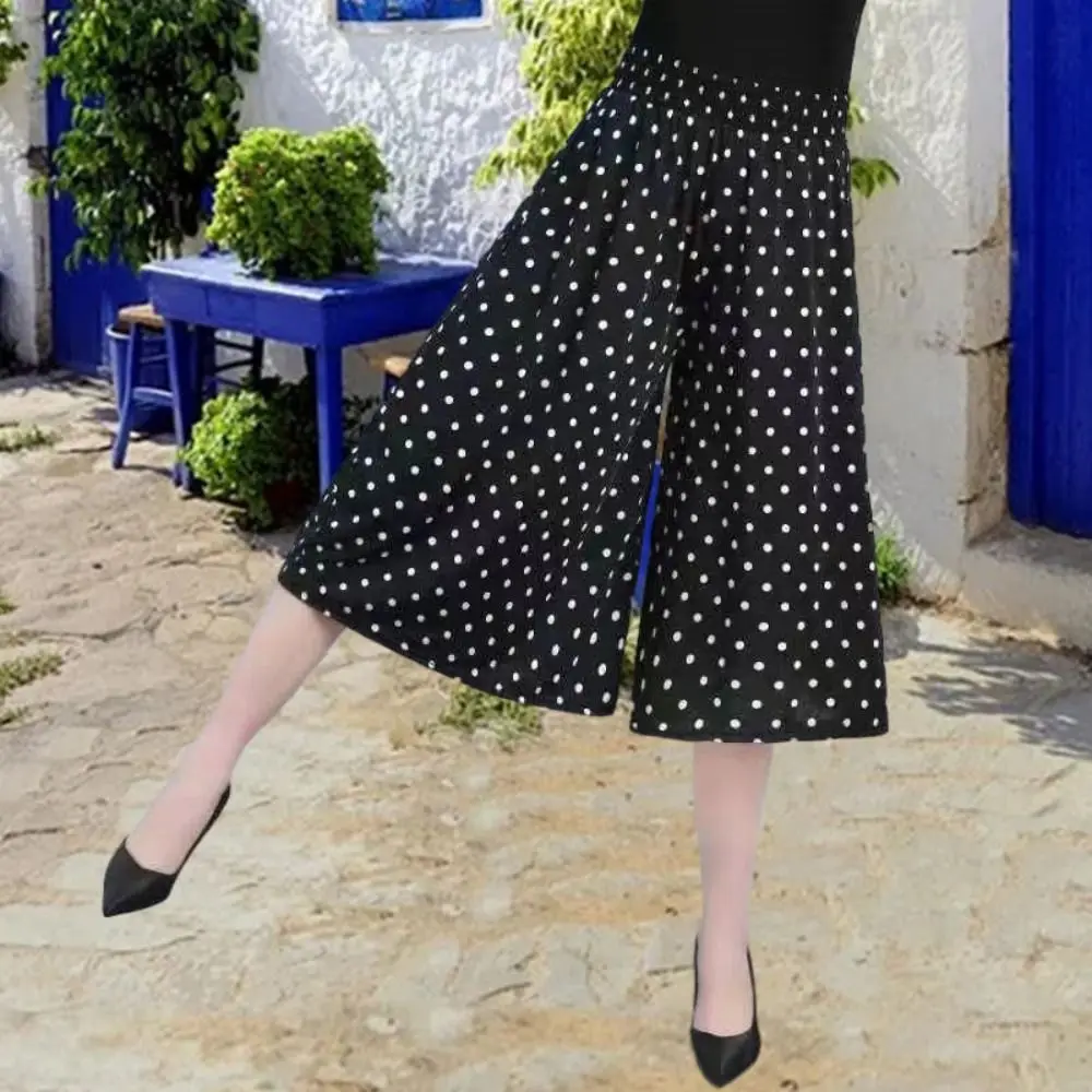 Женские элегантные повседневные брюки с цветочным принтом и эластичной резинкой