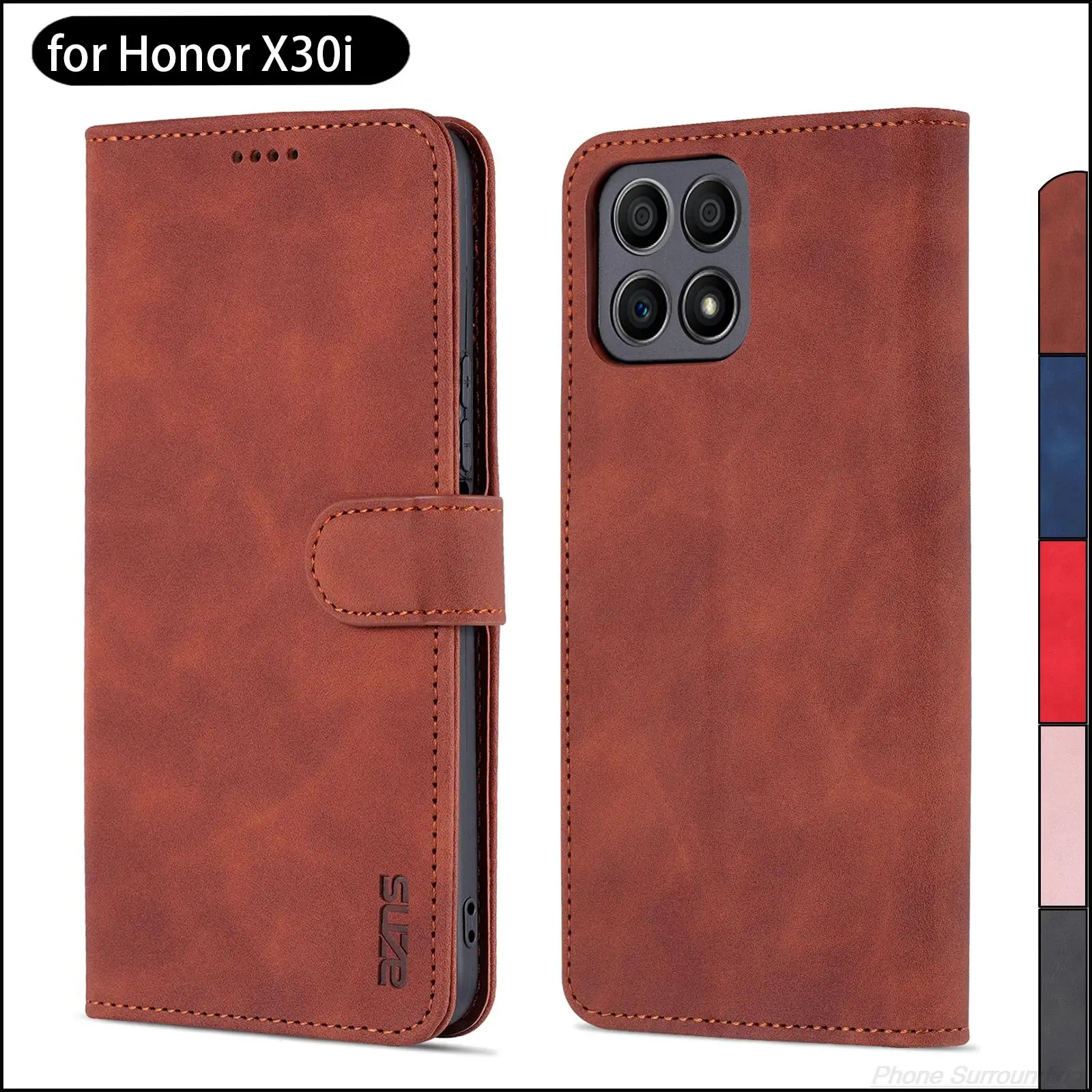 

Card Holder Wallet Case for Huawei Honor X30i Pu Leather Case Flip Holster Phone Cover capa fundas Coque