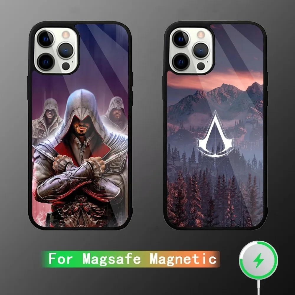 A-Assassins C-Creed игровой чехол для телефона iPhone 15 14 13 12 11 Plus Pro Max Mini Magsafe Магнитная
