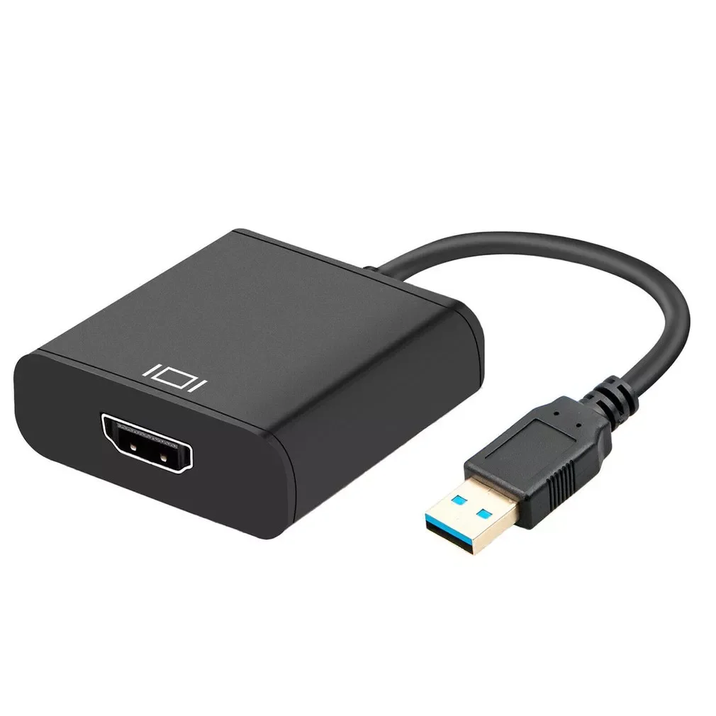 

NEW2023 Portable Size USB 3.0 To HDMI- Audio Video Adaptor Converter Cable For Windows 7/8/10 1080P