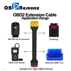 Кабель-удлинитель OBD2 для Launch X431 ThinkDiagEasydiag, кабель OBD2 штырь-гнездо, 16-контактный разъем OBDII, адаптер, автомобильные аксессуары