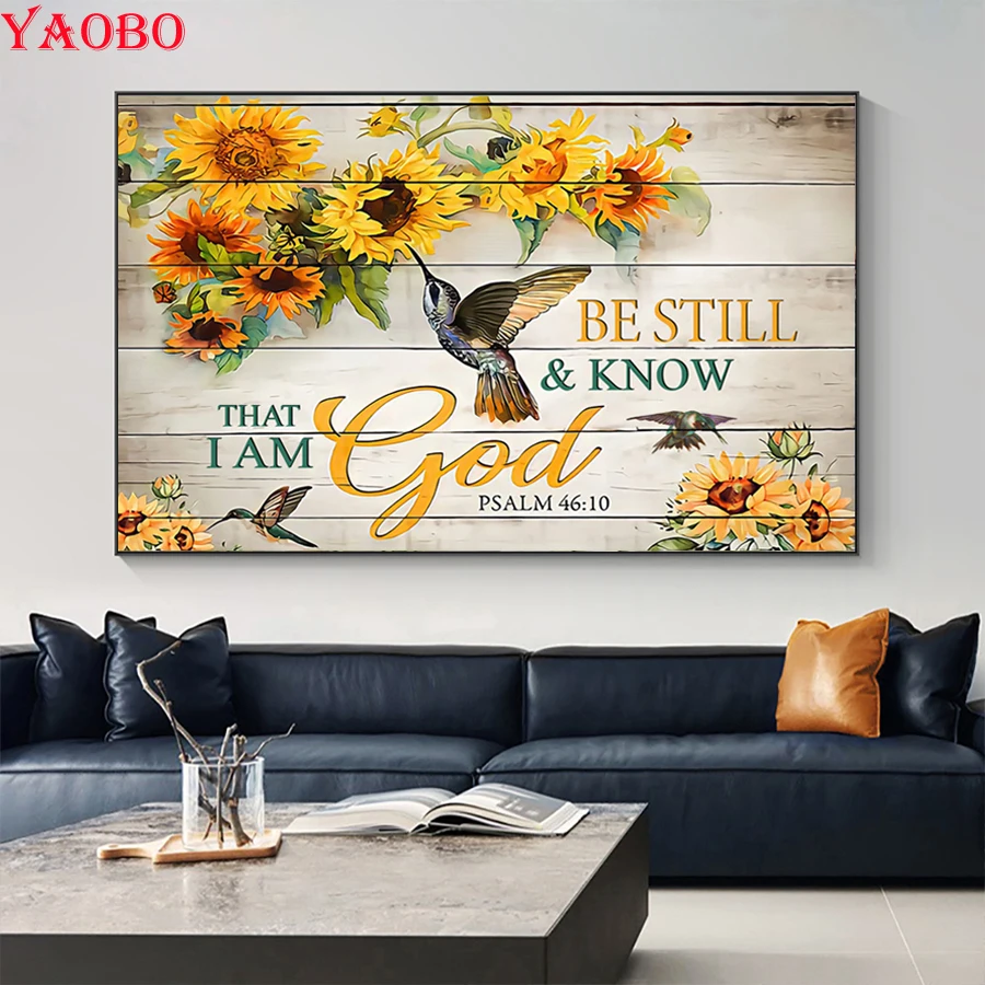 

Подсолнухи и птицы Картина с бриллиантами вдохновляющее искусство плакат DIY Алмазная Живопись Вышивка крестом Набор для вышивки искусства